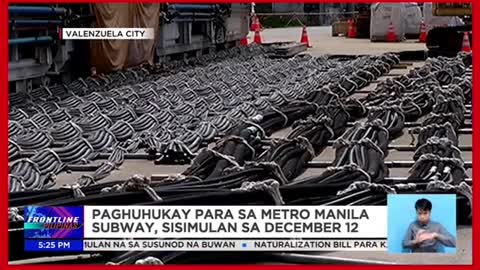 Paghuhukay para saMetro Manila Subway,sisimulan na saDisyembre