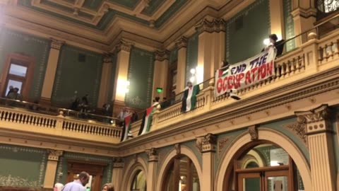 Pro-Palestinian Protest inside Colorado State Capitol Nov 18, 2023 for Colorado Special Session