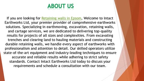 If you are looking for Retaining walls in Epsom