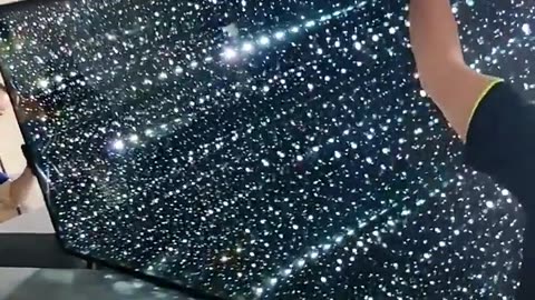 Night sky stars glass wall- Good tools and machinery make work easy