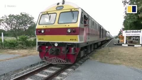 Thailand’s ‘floating train’ attracts flocks of tourists in post-monsoon season