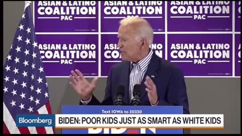 Joe Biden Racist Comments on " White Poor Kids'