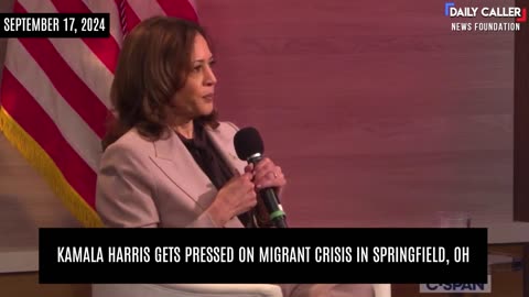 Kamala Harris Pressed on Migrant Crisis in Springfield, Ohio