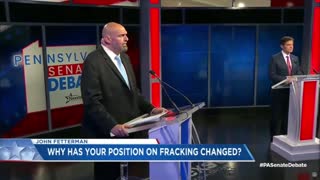 Moderator Presses Fetterman on Fracking: "You've Made Two Conflicting Statements"