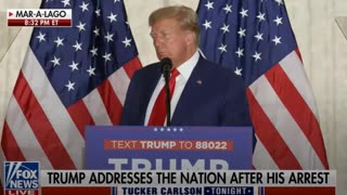 Historic speech from Donald Trump after arrest. Saying DA Bragg Broke the law