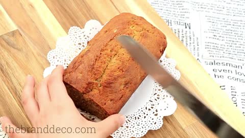 1 MINUTE RECIPE_ How to MAKE a BANANA LOAF - British Cuisine - EASY WAY