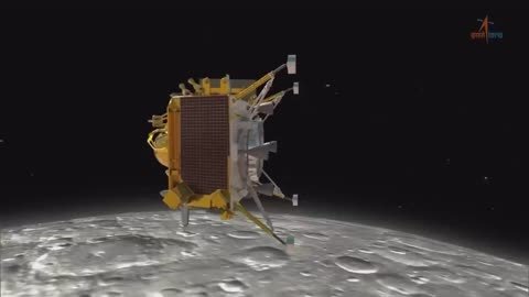 CHANDRAYAAN-3 landing on moon