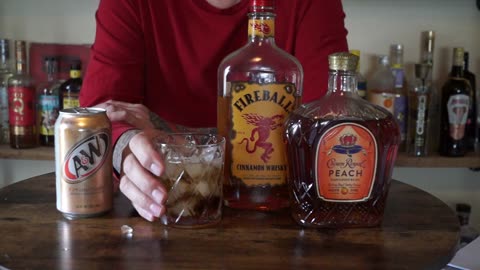 Peach Crown Royal & Fireball & Cream Soda