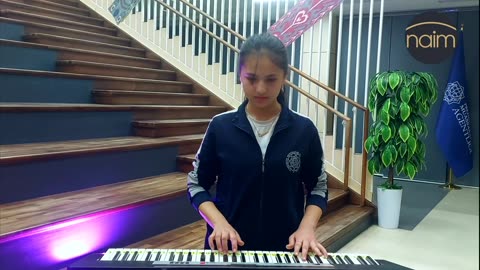 A Girl Playing Keyboard extraordinarly Calm Down song by Ziyoda