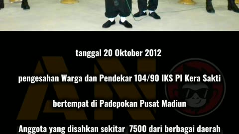 tanggal 20 Oktober 2012 pengesahan Warga dan Pendekar 104/90 IKS PI Kera Sakti