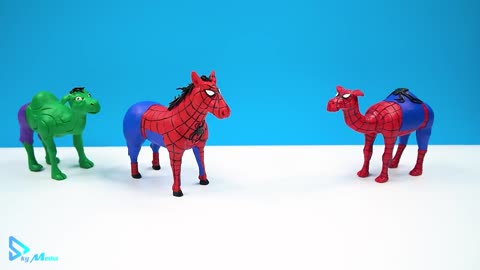 DIY horse mod Superheroes Spider man and Captain America with clay 🧟 Polymer Clay Tutorial