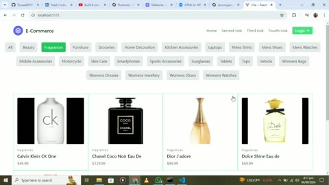 Created E-Commerce Website Landing Page With Using Of React.js