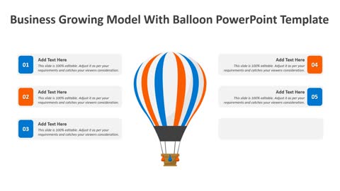 Business Growing Model With Balloon PowerPoint Template