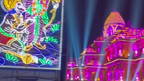 Ram Mandir Theme Durga Puja Pandel 2023