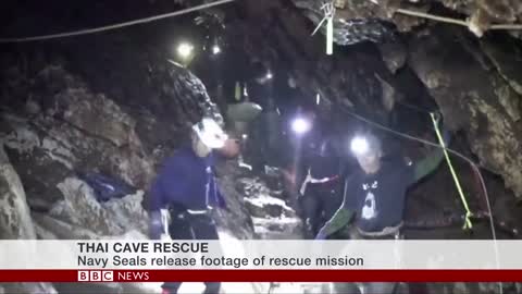 Thailand cave rescue: New Footage released - BBC News