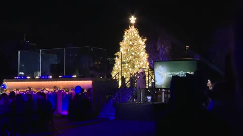 President Joe Biden lights the National Christmas Tree to kick off holiday season