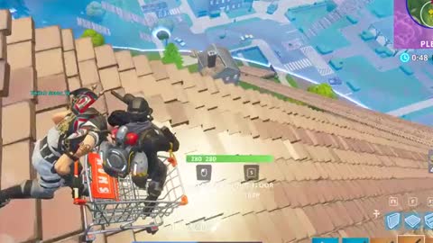 The ultimate shopping cart trick shot!