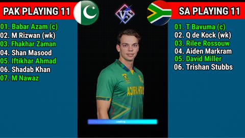 T20 World Cup 2022 Pakistan vs South Africa playing 11 Comparison PAK vs SA 36th Match Playing 11