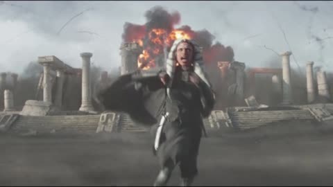 Ahsoka RUNS FOR HER LIFE Oppenheimer Atomic Bomb Droids Battle Scene Exploding Episode 1