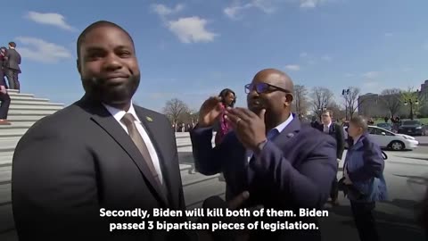 Byron Donalds Schools Dim Democrat Congressman Outside Capitol