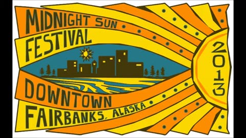 Winner of the midnight sun festival logo contest