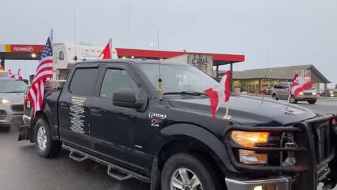 Freedom Convoy 2022 leaving Calgary going to Ottawa - January 24