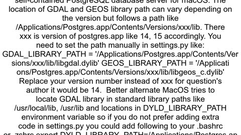 Django Could not find the GDAL library OSX