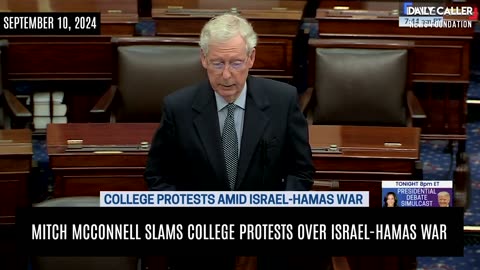 WATCH: Mitch McConnell SLAMS College Protests Over Israel-Hamas War