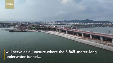 Main Structure of Artificial Island for Mega Subsea Link Completed - CGTN