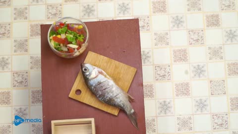 Mini cooking fish grill with fry fish