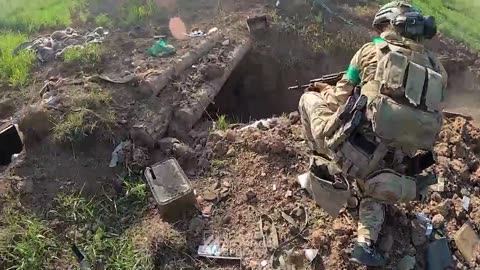 Soldiers of the 3rd Separate Assault Brigade Azov of the Ukrainian Ground Forces.