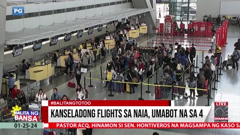 Kanseladong flights sa NAIA, umabot na sa 4