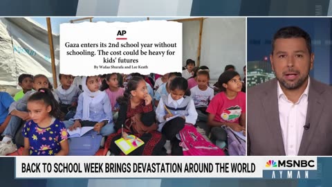 Ayman to world leaders: 'stop treating children in schools as pawns in your political games'