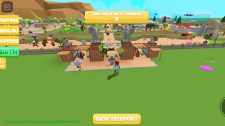 Playing Zoo Tycoon**Roblox