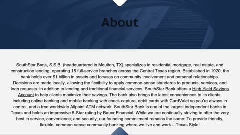 SouthStar Bank: Offering High Yield Savings Accounts with Texas-Style Community Banking