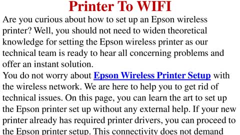 How To Setup & Install Epson Printer To WIFI