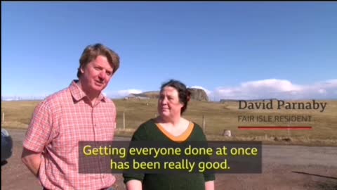 Covid: Every adult is vaccinated in Fair Isle, the UK's remotest island community