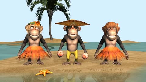 Funny Happy Birthday monkey song