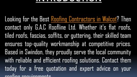 One of the Best Roofing Contractors in Walcot