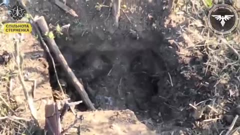 Ukrainian Drone Blows Russian Dugout Out of the Ground(Insane)