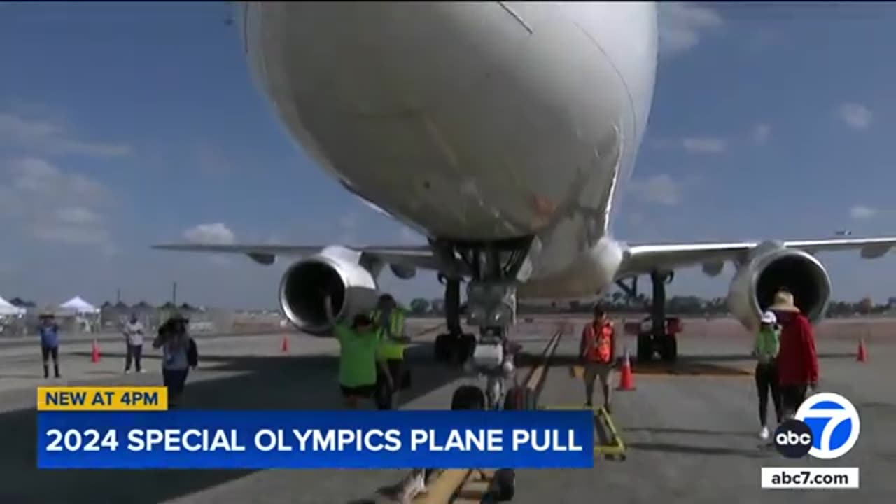 Plane Pull held at Long Beach Airport raises money for Special Olympics ...