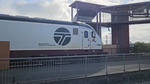 Amtrak Cascades Northbound in Everett, Washington 4/21/2024