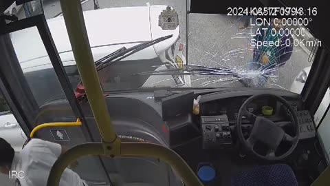 A Volvo BMTC bus driver lost control and caused a series of accidents