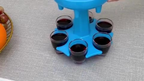 Shot Glass Dispenser and Holder (Including 6 Glasses)