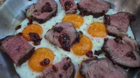 Tritip steak and eggs