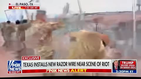 Texas installs more razor wire at border to prevent riots from happening