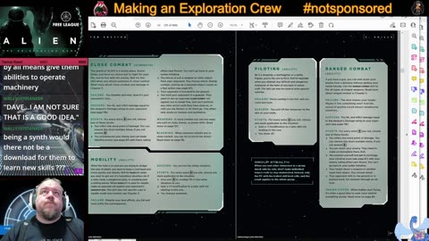 Expedition Crew in Alien RPG Building Better Worlds: Building a Synth and Examining the Party