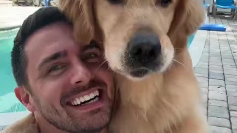 The dog who loves to take pictures with his owner.