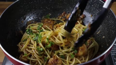 MukBang - Prawn Pasta Making