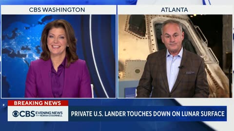 Lander touches down for first U.S. moon landing CHSNEWS CBS Evening News